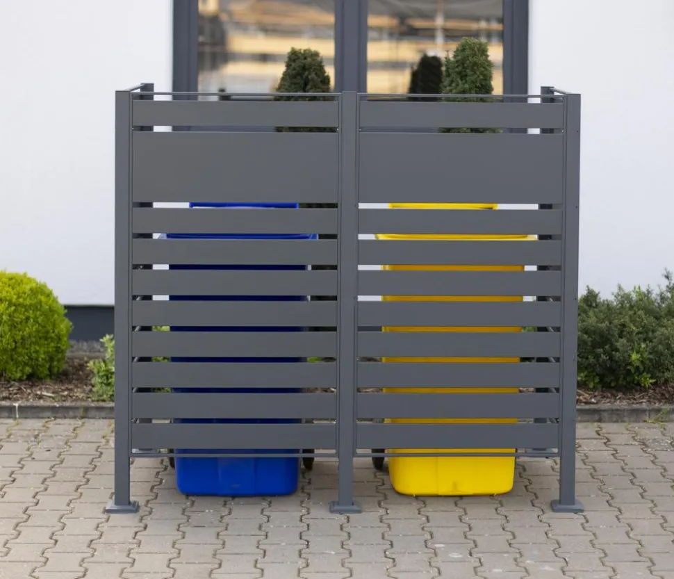 Westmann Mülltonnenverkleidung Planum 2er Box, ca. B170/H150/T90 cm