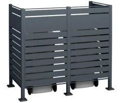 Westmann Mülltonnenverkleidung Planum 2er Box, ca. B170/H150/T90 cm