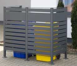 Westmann Mülltonnenverkleidung Planum 2er Box, ca. B170/H150/T90 cm