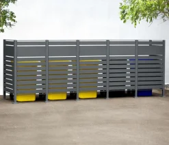 Westmann Mülltonnenverkleidung Planum 5er Box, ca. B410/H150/T90 cm