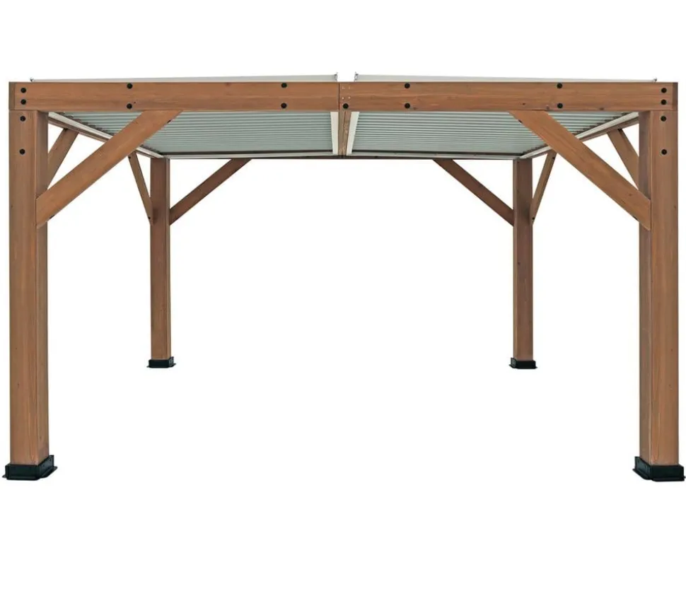 Westmann Zedernholz-Pavillon Karl, mit Lamellendach, ca. B396/H251/T335 cm
