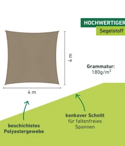 Windhager Sonnensegel Cannes, quadratisch, ca. B400/T400 cm