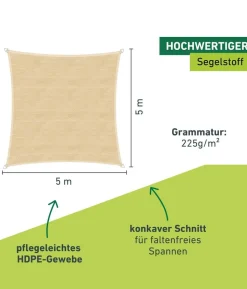 Windhager Sonnensegel Capri, quadratisch, ca. B500/T500 cm