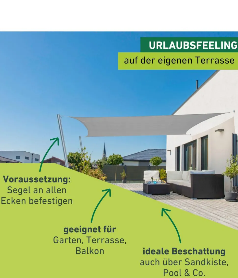 Windhager Sonnensegel Capri, rechteckig, ca. B400/T300 cm