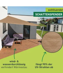 Windhager Sonnensegel Capri, dreieckig, ca. B500/T500 cm