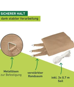 Windhager Sonnensegel Capri, dreieckig, ca. B500/T500 cm