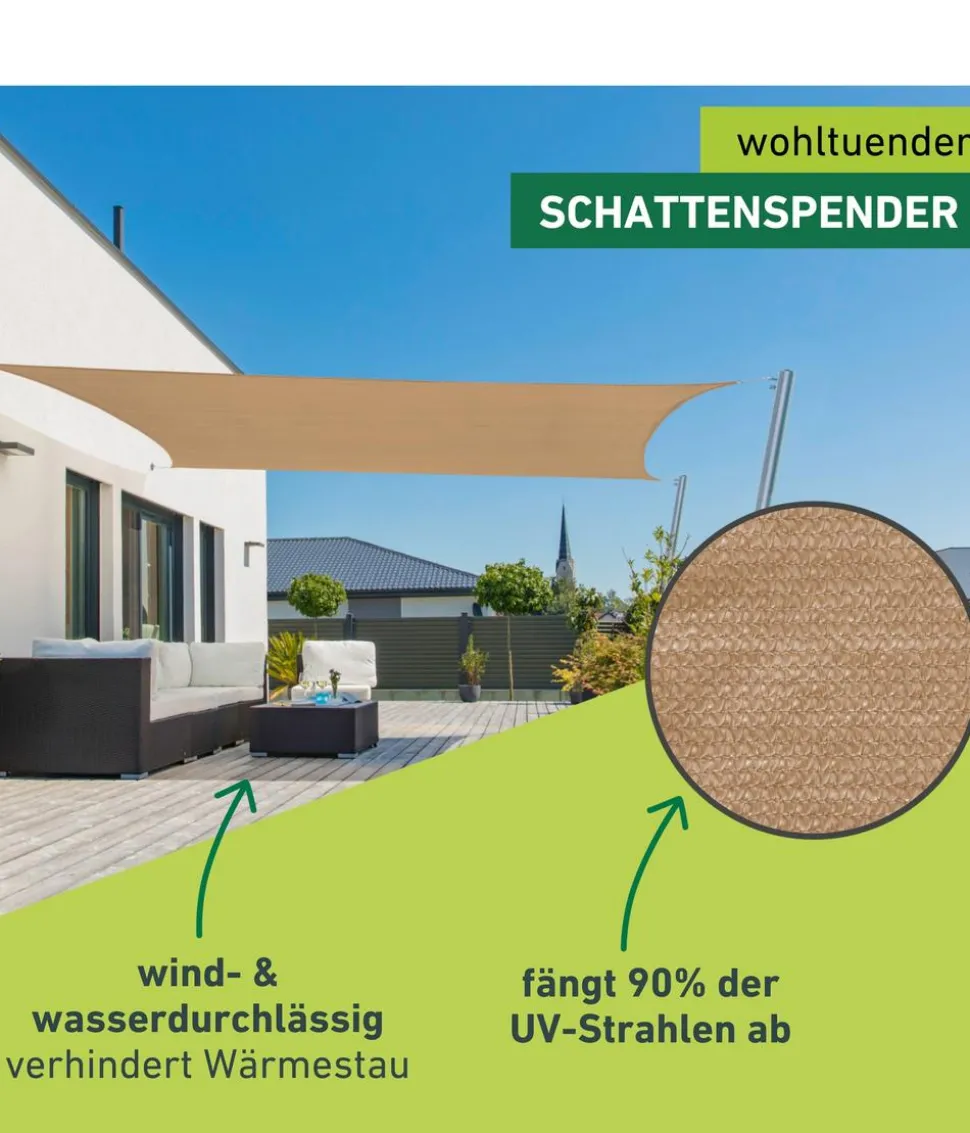 Windhager Sonnensegel Capri, rechteckig, ca. B500/T400 cm