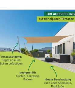 Windhager Sonnensegel Capri, rechteckig, ca. B500/T400 cm