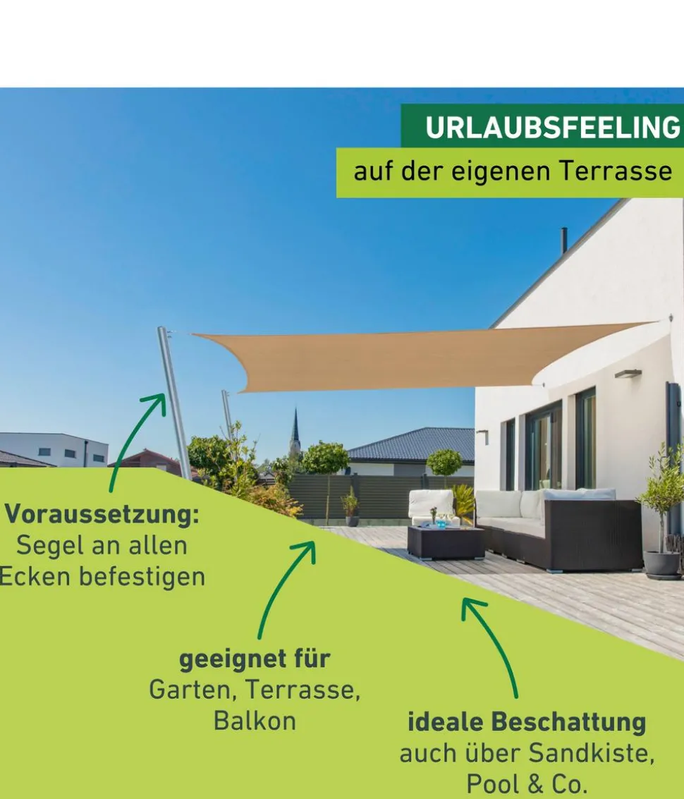 Windhager Sonnensegel Capri, rechteckig, ca. B500/T400 cm