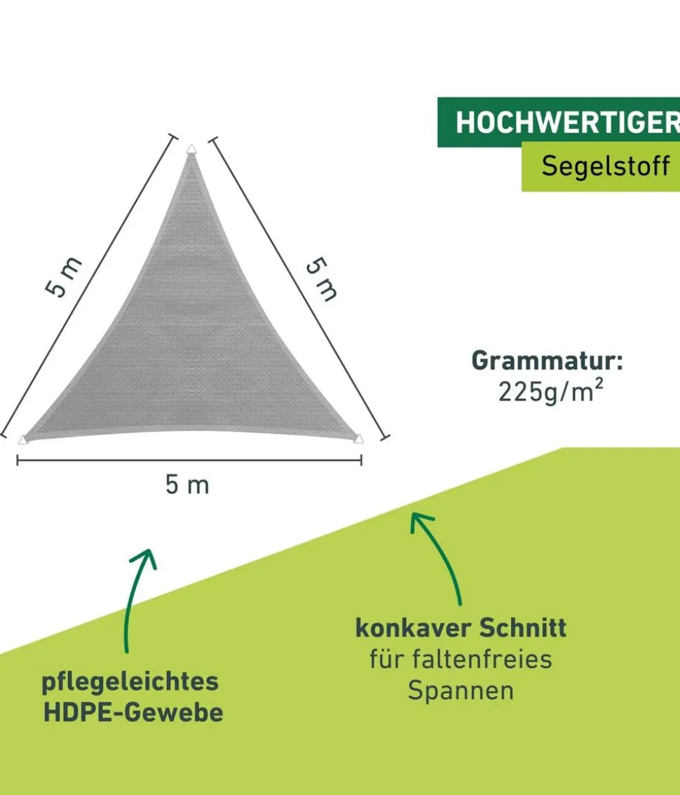 Windhager Sonnensegel Capri, dreieckig, ca. B500/T500 cm