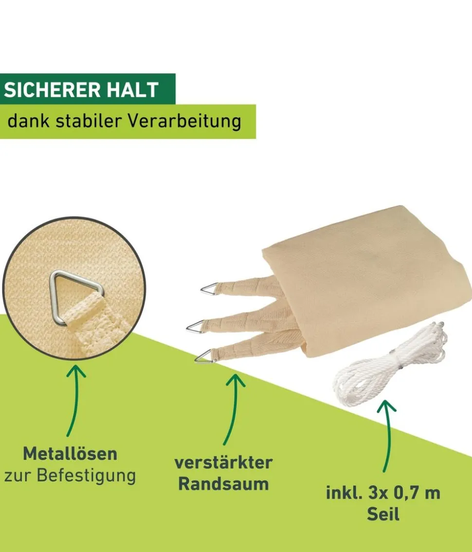 Windhager Sonnensegel Capri, dreieckig, ca. B400/T400 cm