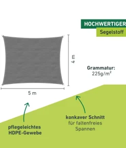 Windhager Sonnensegel Capri, rechteckig, ca. B500/T400 cm