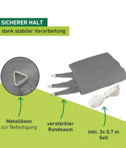 Windhager Sonnensegel Capri, dreieckig, ca. B400/T400 cm