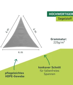 Windhager Sonnensegel Capri, dreieckig, ca. B400/T400 cm