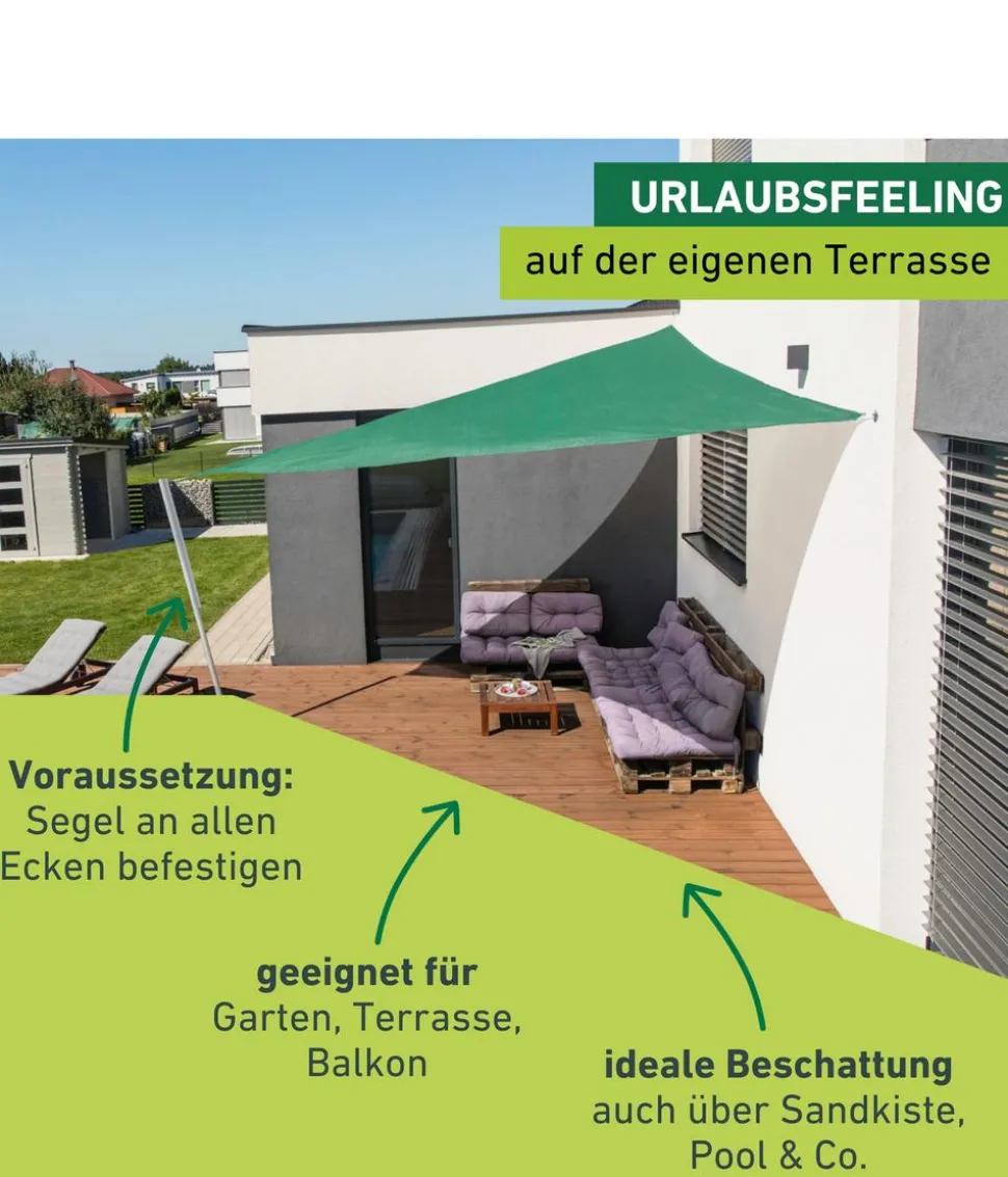 Windhager Sonnensegel Capri, dreieckig, ca. B500/T500 cm
