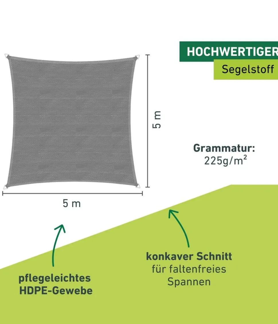 Windhager Sonnensegel Capri, rechteckig, ca. B500/T400 cm