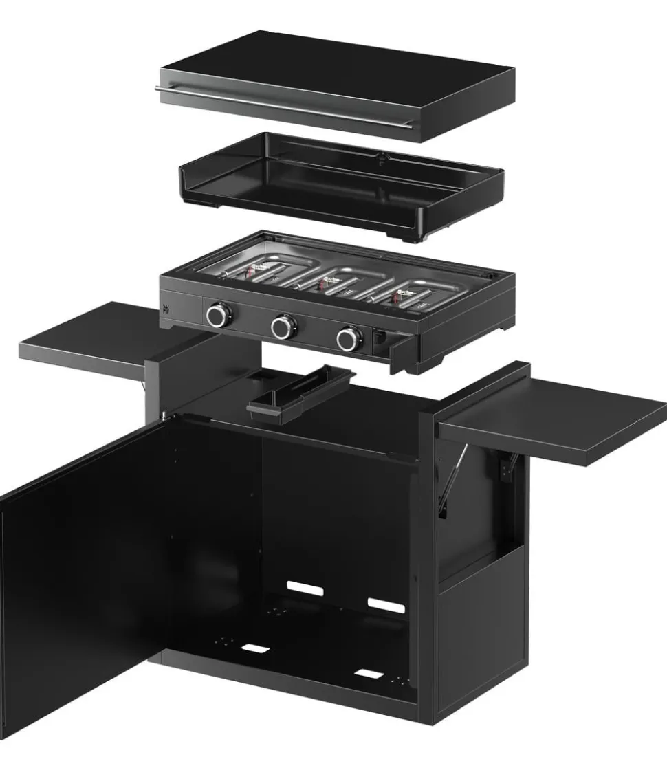 WMF Plancha Set 75G mit Wagen, ca. B90/H99,5/T63 cm