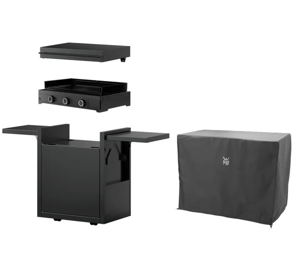 WMF Plancha Set 60G mit Wagen, ca. H75/B99,5/T63 cm