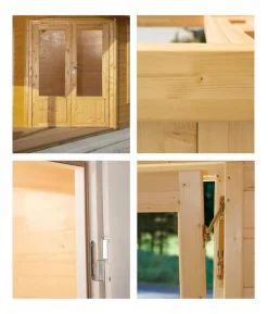 Wolff Finnhaus Gartenhaus Anna 40-A/2, inkl. Terrasse, ca. B755/H284/T351 cm