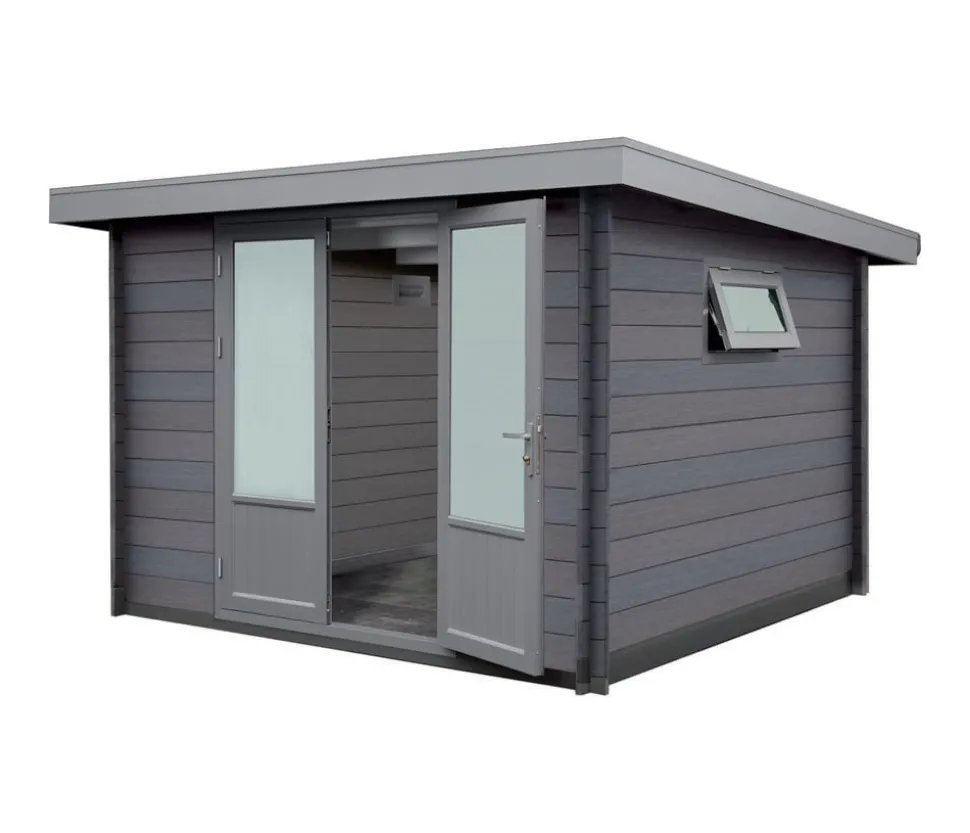 Wolff Finnhaus Gartenhaus WPC-Trend D, ca. B340/H221/332 cm