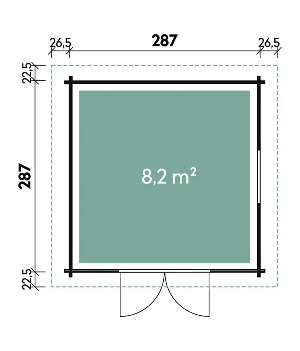 Wolff Finnhaus Gartenhaus WPC-Trend D, ca. B340/H221/332 cm
