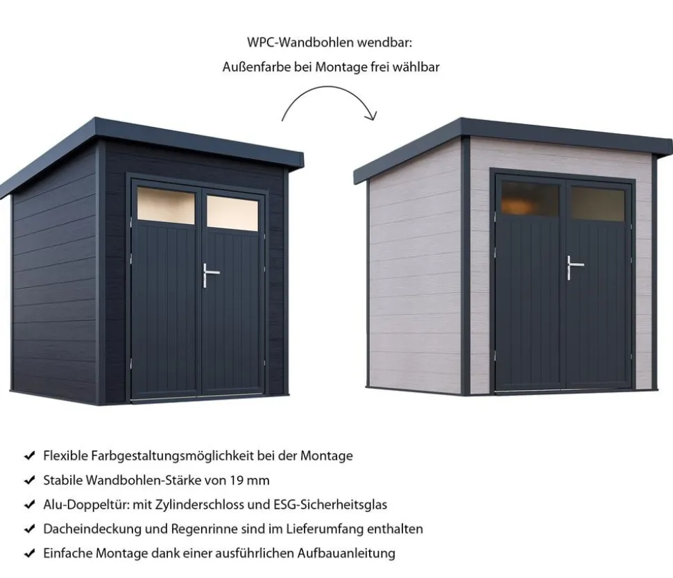 Wolff Finnhaus Gerätehaus Vitale 2020, ca. B216/H222/T220 cm