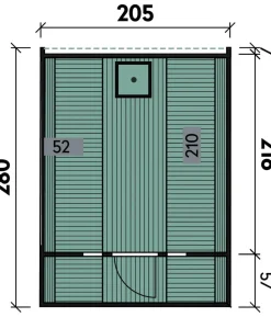 Wolff Finnhaus Saunafass Basic 280 Bausatz, ca. B205/H210/T280 cm
