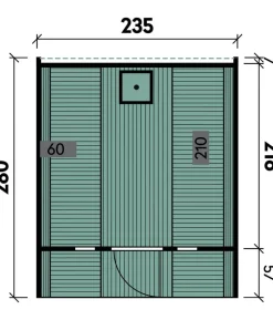 Wolff Finnhaus Saunafass 280 de luxe Bausatz, Thermoholz, ca. B235/H242/T280 cm