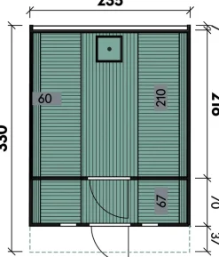 Wolff Finnhaus Saunafass 330 de luxe Bausatz, ca. B235/H242/T280 cm