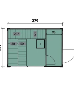 Wolff Finnhaus Sauna Paradiso 2-Raum, ca. B329/H261/T229 cm