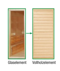 Wolff FinnhausTauschelement Paradiso Glas zu Vollholz
