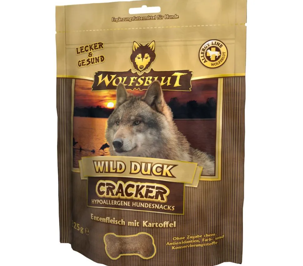 WOLFSBLUT Hundesnack Cracker Wild Duck Ente, 225 g