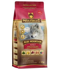 WOLFSBLUT Trockenfutter für Hunde Blue Mountain, Adult, Wild & Kartoffeln