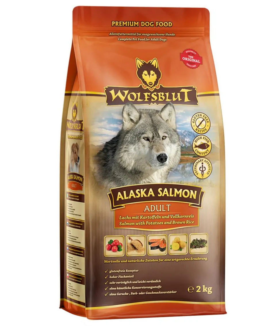 WOLFSBLUT Trockenfutter für Hunde Alaska Salmon, Adult, Lachs & Kartoffeln
