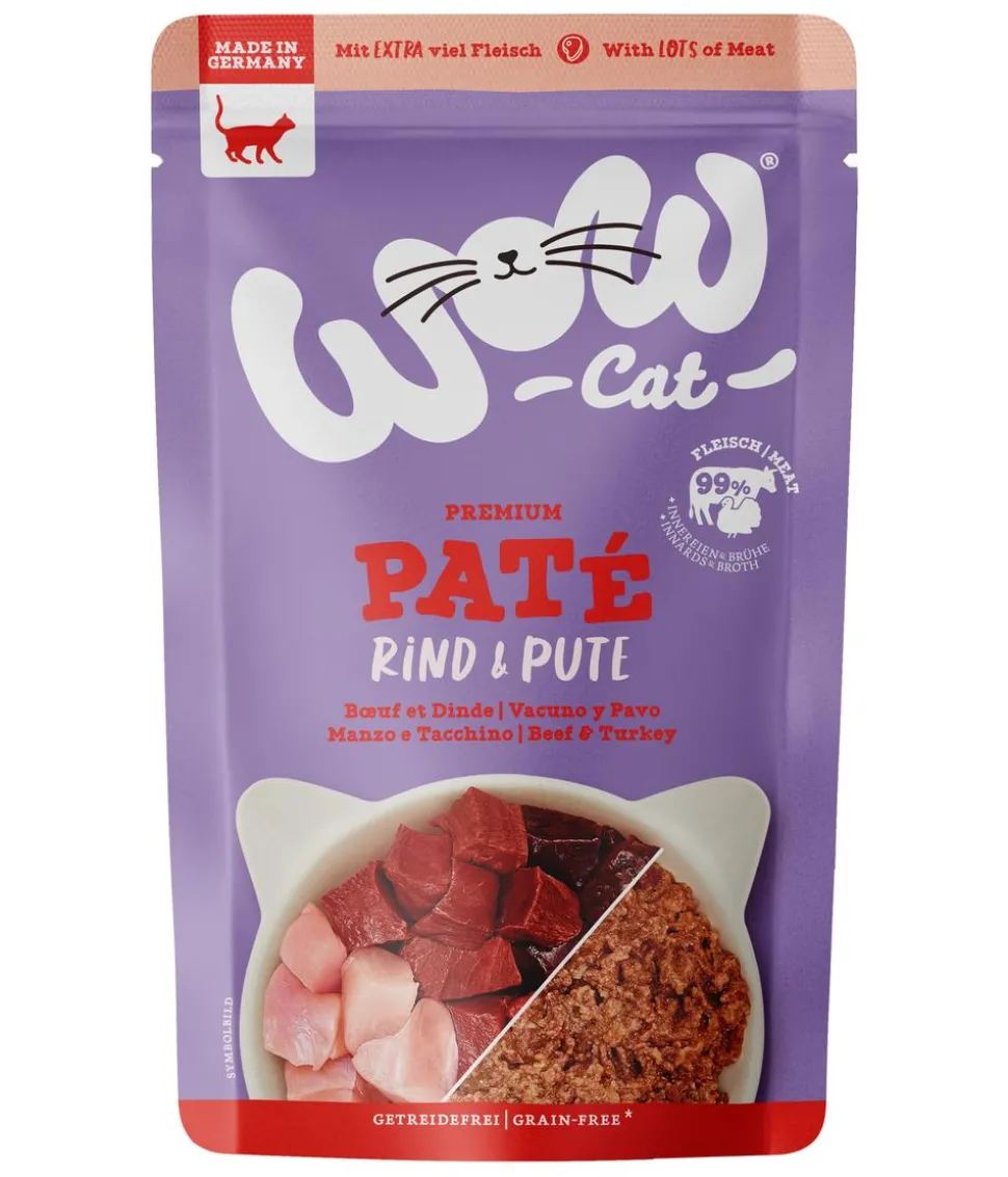 WOW® Cat Nassfutter für Katzen Multipack Premium Filets, Adult, 6 x 125 g