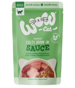 WOW® Cat Nassfutter für Katzen Premium Filets in Sauce, Adult, 8 x 85 g