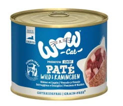 WOW® Cat Nassfutter für Katzen Premium Paté Senior, 6 x 200 g