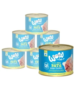 WOW® Cat Nassfutter für Katzen Premium Paté Senior, 6 x 200 g