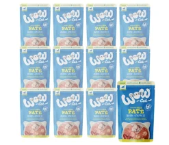WOW® Cat Nassfutter für Katzen Premium Paté Junior, 12 x 125 g
