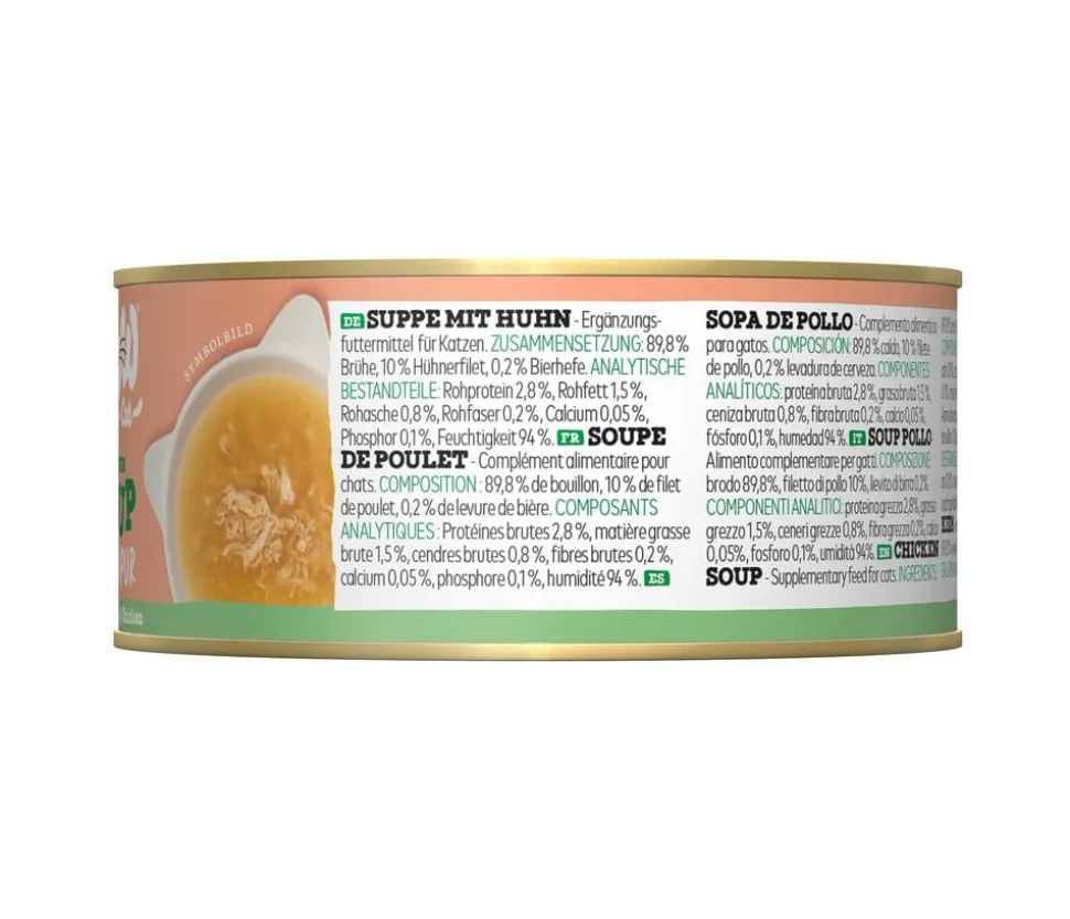 WOW® Cat Nassfutter für Katzen Premium Suppe, Adult, 12 x 70 g