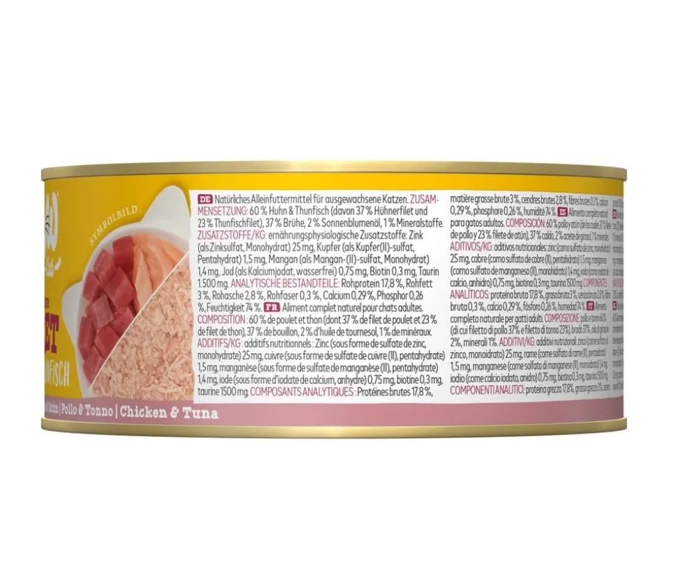 WOW® Cat Nassfutter für Katzen Premium Filets, Adult, 12 x 70 g
