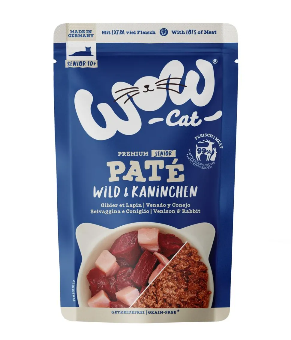 WOW® Cat Nassfutter für Katzen Premium Filets, Adult, 12 x 70 g