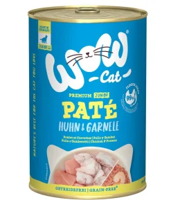 WOW® Cat Nassfutter für Katzen Premium Paté Junior, 6 x 400 g