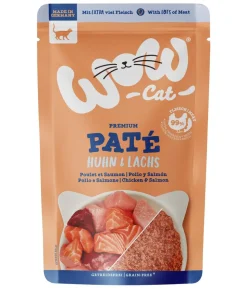 WOW® Cat Nassfutter für Katzen Premium Paté Adult, 12 x 125 g