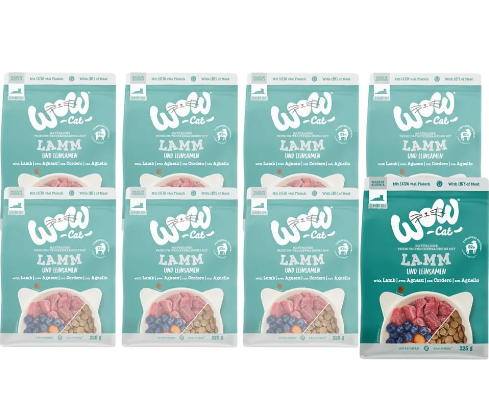 WOW® Cat Trockenfutter für Katzen Senior, Lamm & Leinsamen