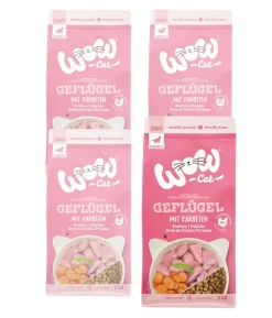 WOW® Cat Trockenfutter für Katzen, Junior, Geflügel & Karotten