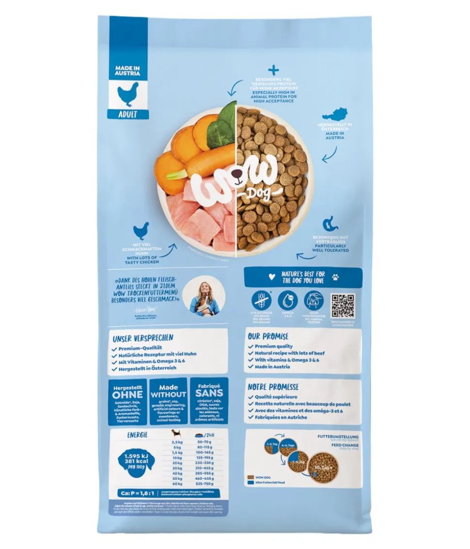 WOW® Trockenfutter für Hunde Mini Adult, Huhn