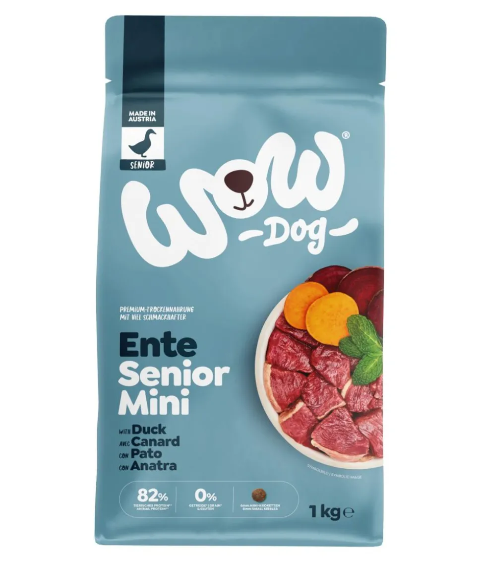 WOW® Trockenfutter für Hunde Mini Senior, Ente