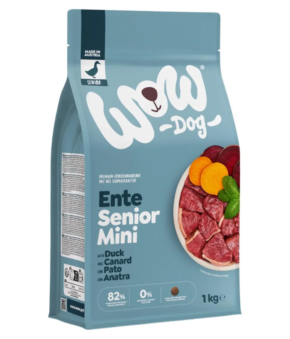 WOW® Trockenfutter für Hunde Mini Senior, Ente