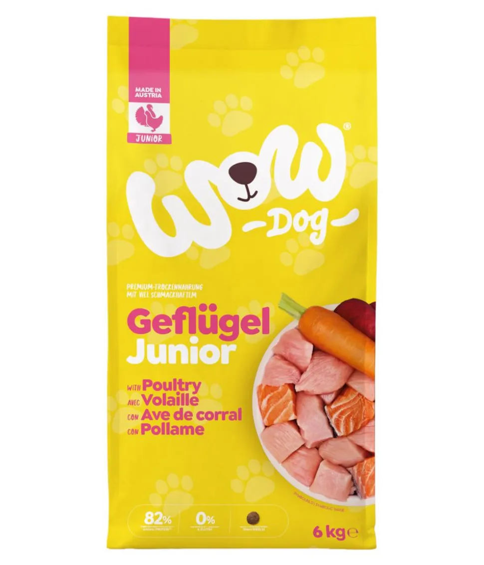 WOW® Trockenfutter für Hunde Mini Junior, Geflügel
